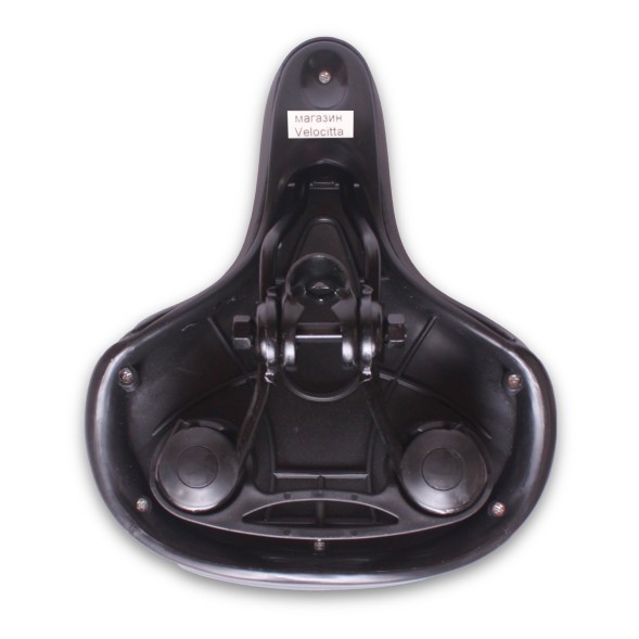 Седло велосипедное с замком 205x245 мм, закрытые пружины, Comfort Gel, черно-серый