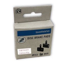 Тормозные колодки Shimano B03S, для дискового тормоза, полимерные, с пружинкой и шплинтом, торг. упаковка