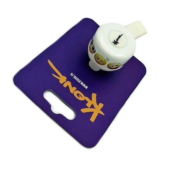 Звонок велосипедный Klonk 10422, &amp;quot;Смайлики&amp;quot;, алюминий/пластик, белый, блистер