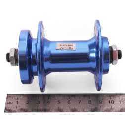 Втулка передняя Wang Zheng WZ-A208FQ blue, ось 3/8&amp;quot;х100x108 мм, алюминиевая, под диск 6 болтов, на эксцентрике, 36H, б/уп.