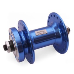 Втулка передняя Wang Zheng WZ-A208FQ blue, ось 3/8&amp;quot;х100x108 мм, алюминиевая, под диск 6 болтов, на эксцентрике, 36H, б/уп.