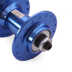 Втулка передняя Wang Zheng WZ-A208FQ blue, ось 3/8&amp;quot;х100x108 мм, алюминиевая, под диск 6 болтов, на эксцентрике, 36H, б/уп.