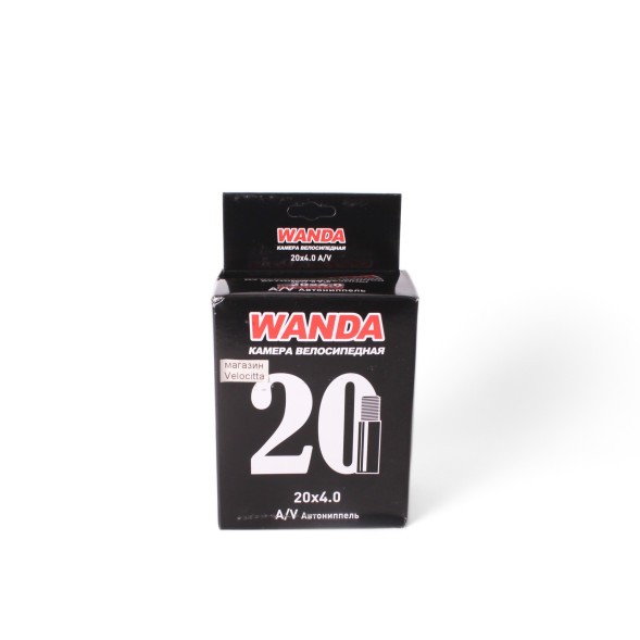 Велосипедная камера Wanda 20&amp;quot;x4.0, AV -33 мм, для ФЭТБАЙКА, широкая, бутиловая резина