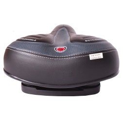 Седло велосипедное Saddle, 210x250 мм, закрытые пружины, с замком, черно-серый