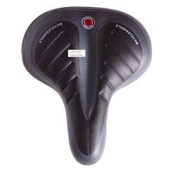 Седло велосипедное Saddle, 210x250 мм, закрытые пружины, с замком, черно-серый