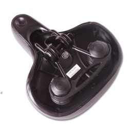 Седло велосипедное Saddle, 210x250 мм, закрытые пружины, с замком, черно-серый