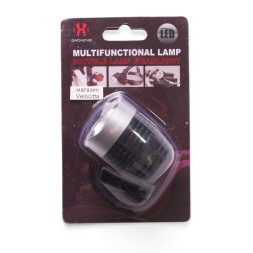 Фара велосипедная Gaoheng, передняя, 1 LED, 3 Вт, 3 режима, влагозащищенный, серый, блистер