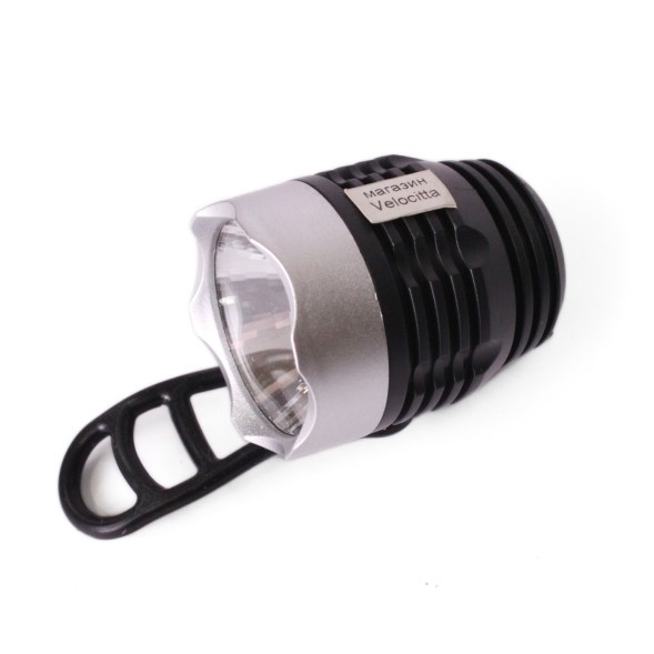 Фара велосипедная Gaoheng, передняя, 1 LED, 3 Вт, 3 режима, влагозащищенный, серый, блистер