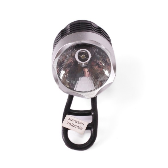 Фара велосипедная Gaoheng, передняя, 1 LED, 3 Вт, 3 режима, влагозащищенный, серый, блистер