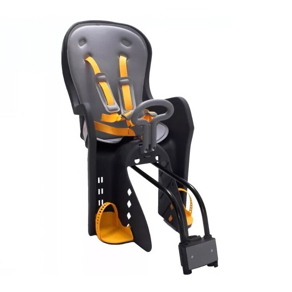 Кресло детское New Vision BQ-09-01, быстросъемное, с креплением дугой на раму, до 22 кг, серо-желтый