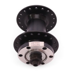 Веловтулка передняя Wang Zheng WZ-A208FQ black, ось 3/8&amp;quot;х100x108 мм, алюминиевая, под диск 6 болтов, на эксцентрике, 36 отверстий, торг. уп.