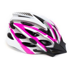 Велосипедный шлем Trix HL-TX-20-L-PWH, кросс-кантри, 25 отверстий, регулировка обхвата, размер: L (59-60 см), In Mold, розово-белый