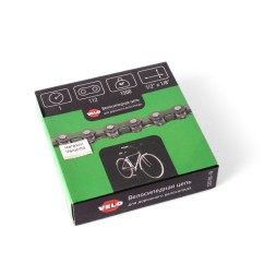 Цепь велосипедная с замком Velo Х410, 1/2"Х1/8", 112 звеньев, односкоростная