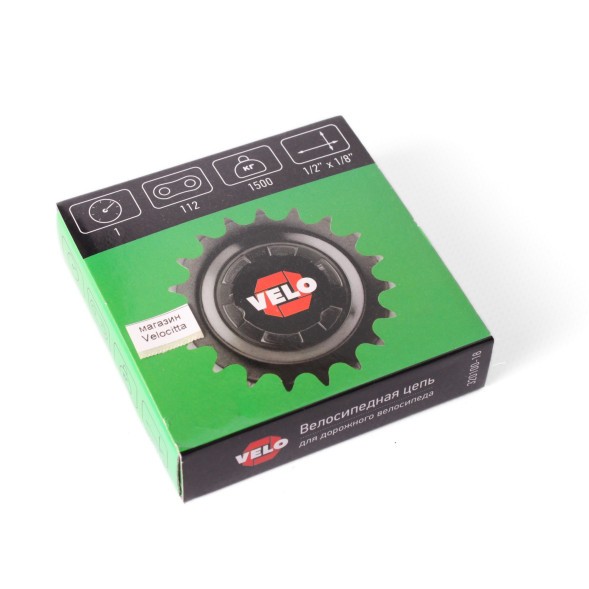 Цепь велосипедная с замком Velo Х410, 1/2&amp;quot;Х1/8&amp;quot;, 112 звеньев, односкоростная
