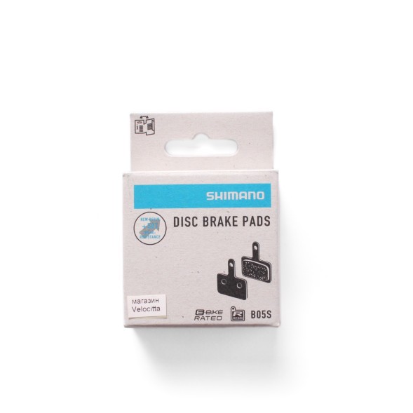 Колодки тормозные Shimano B05S-RX, для дисковых тормозов, полимерные, с пружинкой и шплинтом, блистер
