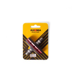 Тормозные колодки Alhonga HJ-600, 12T3G2, 72 мм, красный, V-Brake, инд. упаковка