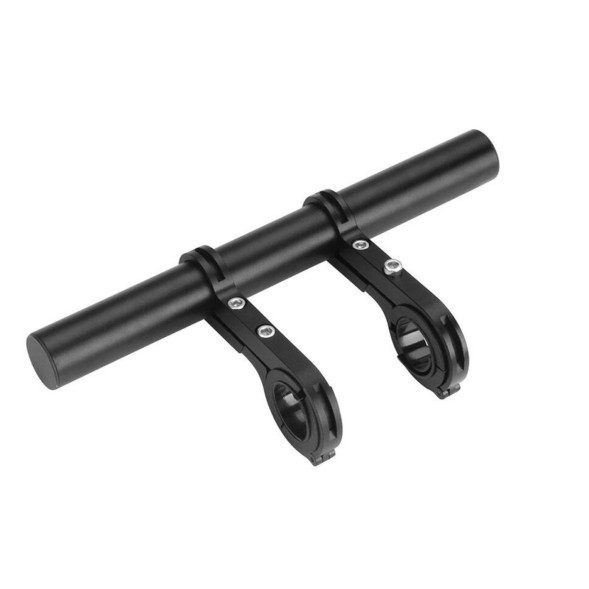 Кронштейн на руль KMS, для фонаря/гаджетов, дополнительный, алюминиевый,  ø22.2-31.8 мм, длина 20 см, Black