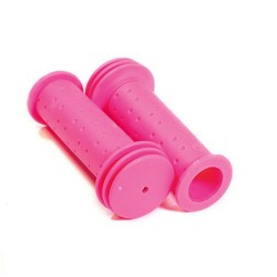 Ручки на руль с упорами H-G 96 Little Princess, для детских велосипедов, резиновые, 102 мм, антискользящие, Pink