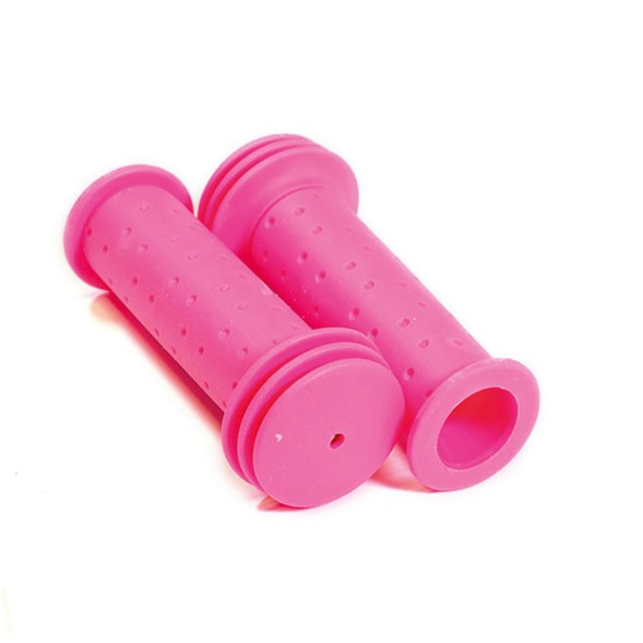 Ручки на руль с упорами H-G 96 Little Princess, для детских велосипедов, резиновые, 102 мм, антискользящие, Pink