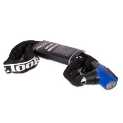 Велозамок ETook ET155L(blue), цепь, с ключами, 1000 мм, толщина звена 7 мм, уровень защиты 4, в тканевой оплётке, блистер