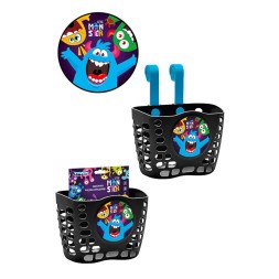 Корзина BSTX071216LM Little Monster, детская, 12&amp;quot;-16&amp;quot;, крепление на руль, 190х125х140 мм, пластиковая, Black