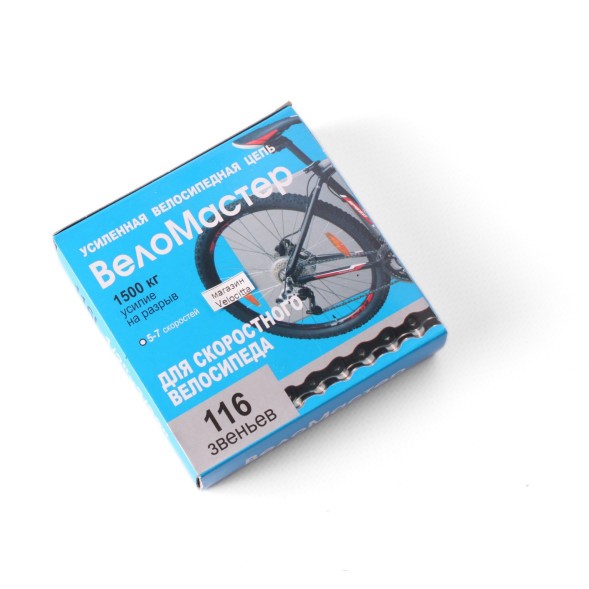 Цепь велосипедная Веломастер, 1/2&amp;quot;x3/32&amp;quot;, 5-7 скоростей, 116L, без замка