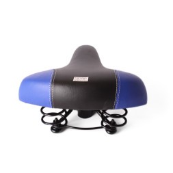 Седло велосипедное Huabei AZ-0801A, с замком, 210x240 мм, пружинное, черно-синий