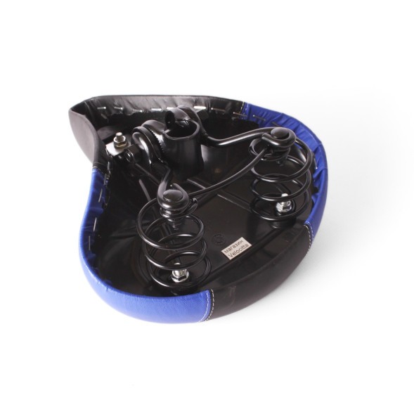 Седло велосипедное Huabei AZ-0801A, с замком, 210x240 мм, пружинное, черно-синий