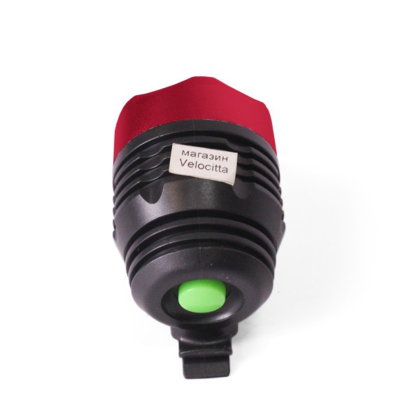 Фара велосипедная Gaoheng, передняя, 1 Super LED, 3W, 3 режима, влагозащитный, красный, блистер