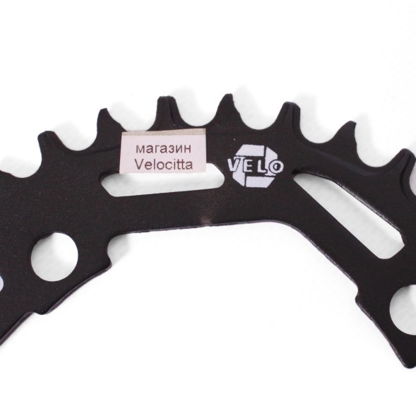 Звезда передняя велосипедная Velo PCD-104, Narrow Wide, 36 зуба, черный