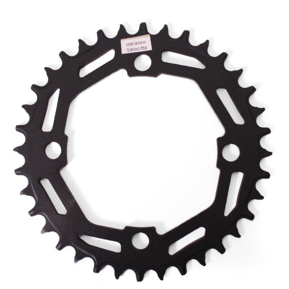 Звезда передняя велосипедная Velo PCD-104, Narrow Wide, 36 зуба, черный