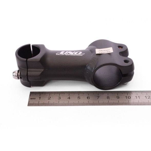 Вынос велосипедный UNO Kalloy Perfomanced AS-156, алюмин., нерегулир., безрезьбовой, 28.6 мм, руль 25.4 мм, угол 10°, длина 80 мм, черный