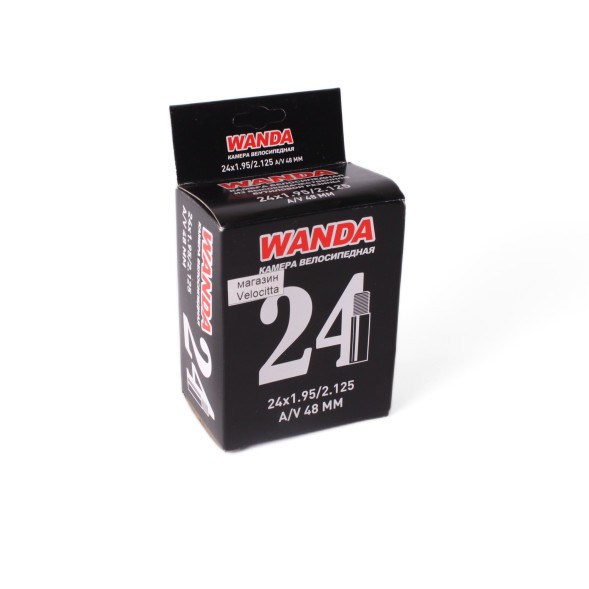 Камера велосипедная Wanda 24&amp;quot;x1.95-2.125, A/V 48 мм, бутил
