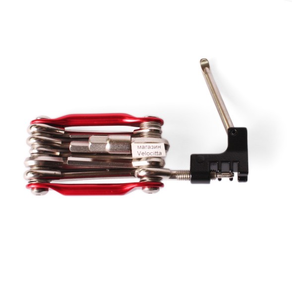 Ключи шестигранные TL-TX-835-S-0 в наборе, 3 отвертки, выжимка цепи, лопатка