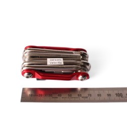 Ключи шестигранные TL-TX-835-S-0 в наборе, 3 отвертки, выжимка цепи, лопатка