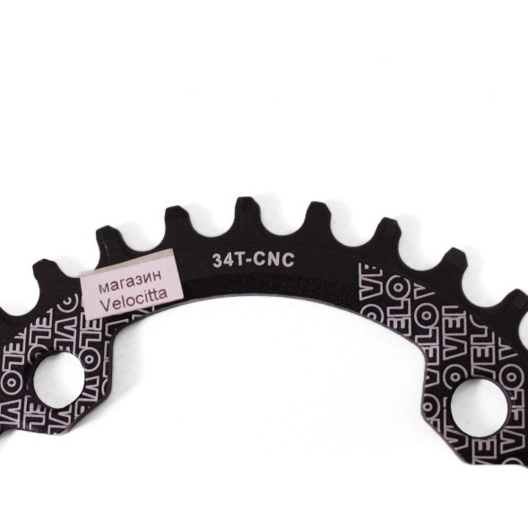 Звезда велосипедная Velo PCD-104, Narrow Wide, 34 зуба, под разборную систему, алюминий