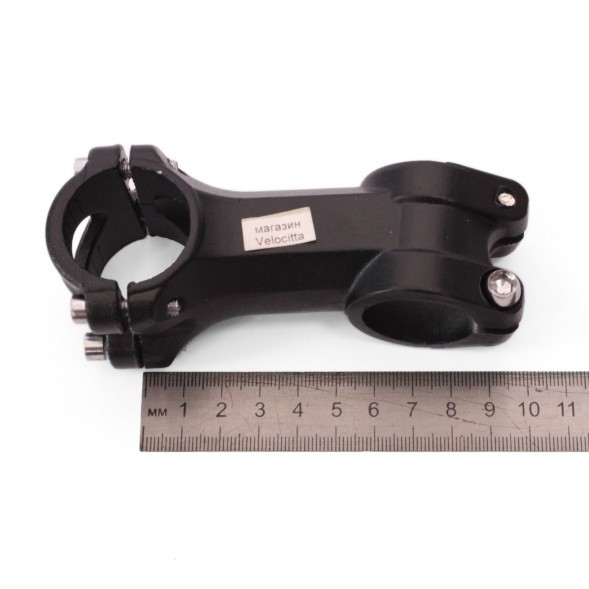 Вынос руля велосипедный HS-061 Forged, 4-х болтовый, алюмин., нерегулир., безрезьбовой, 28.6 мм, руль 31.8 мм, 80 мм, black