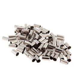 Наконечник оплетки тормоза, Ø 5.0 мм, латунь, серебристый, упаковка 100 шт.