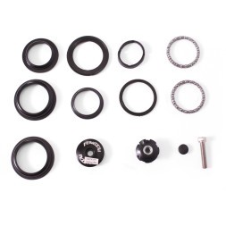 Рулевая колонка CTW-1008, 1-1/8"x28.6x44x30 мм, полуинтегрированная, безрезьбовая, с якорем, Black