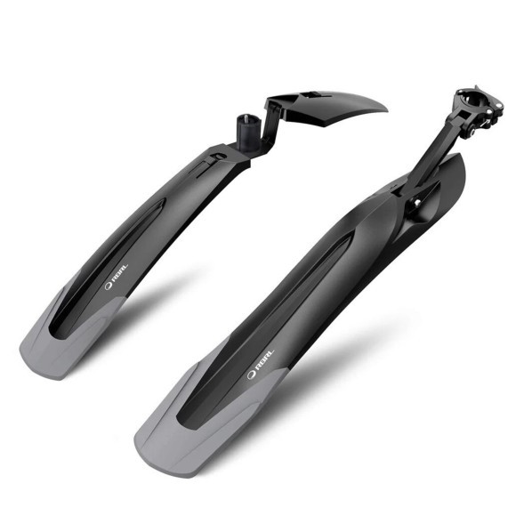 Крылья велосипедные RBRL RL-910F/R, 24&amp;quot;-29&amp;quot;, MTB, комплект, для покрышек max. до 2.5&amp;quot;, черный/серый