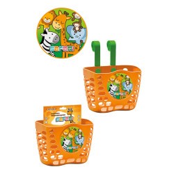 Корзина BSTX071216SF Safari, детская, 12&amp;quot;-16&amp;quot;, крепление на руль, 190х125х140 мм, пластиковая, Orange