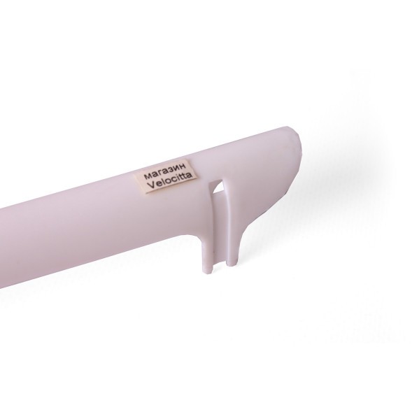 Защита заднего пера VXM, 225х20 мм, пластик, на хомутах, белый