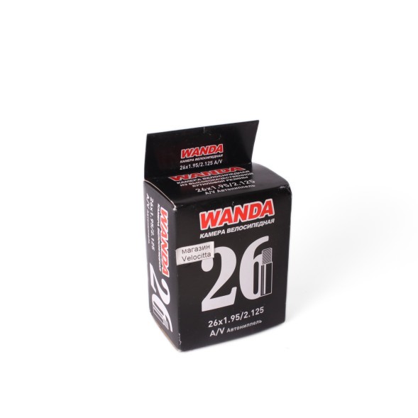 Камера велосипедная Wanda 26&amp;quot;x1.95-2.125, ниппель AV -33 мм, инд.упак