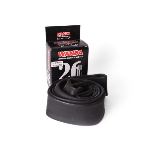 Камера велосипедная Wanda 26&amp;quot;x1.95-2.125, ниппель AV -33 мм, инд.упак