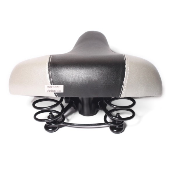 Седло велосипедное Huabei AZ-0801A, 210x240 мм, с замком, пружинное, черно-серый