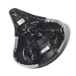 Седло велосипедное Huabei AZ-0801A, 210x240 мм, с замком, пружинное, черно-серый