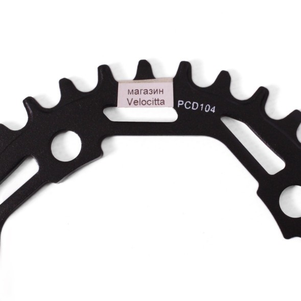 Передняя звезда Velo Narrow Wide PCD-104, 34 зуба, стальная, черный