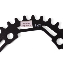 Передняя звезда Velo Narrow Wide PCD-104, 34 зуба, стальная, черный