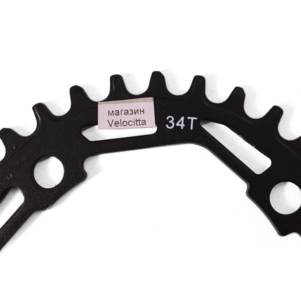 Передняя звезда Velo Narrow Wide PCD-104, 34 зуба, стальная, черный