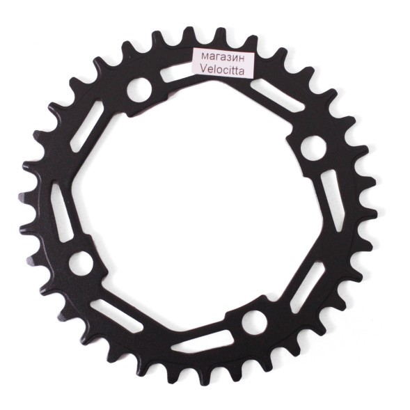 Передняя звезда Velo Narrow Wide PCD-104, 34 зуба, стальная, черный